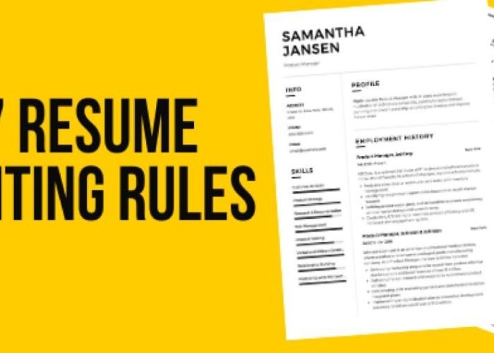 7 Essential Resume Writing Rules you should follow